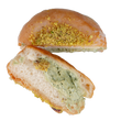 Crema de pistacho y glaseado por encima