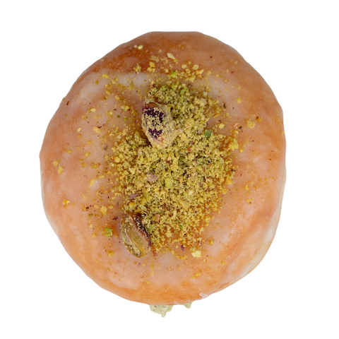 Crema de pistacho y glaseado por encima