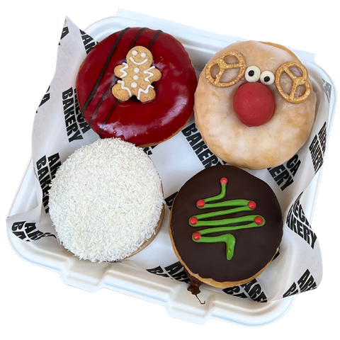 Christmas box - 4 doughnuts