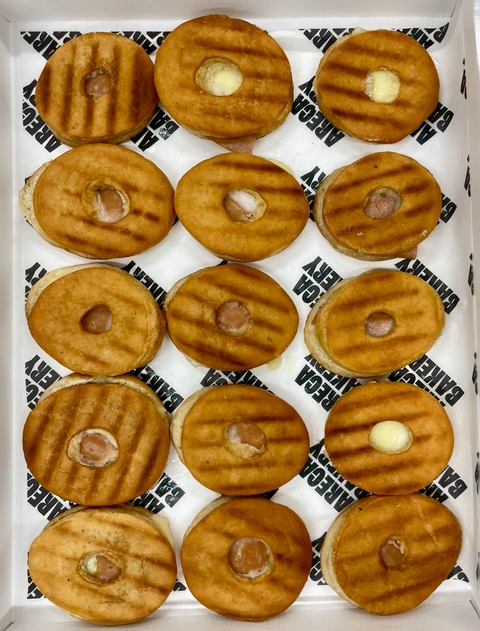 Mini doughnuts de 'jamón' y 'queso' planchados (15 UDS)